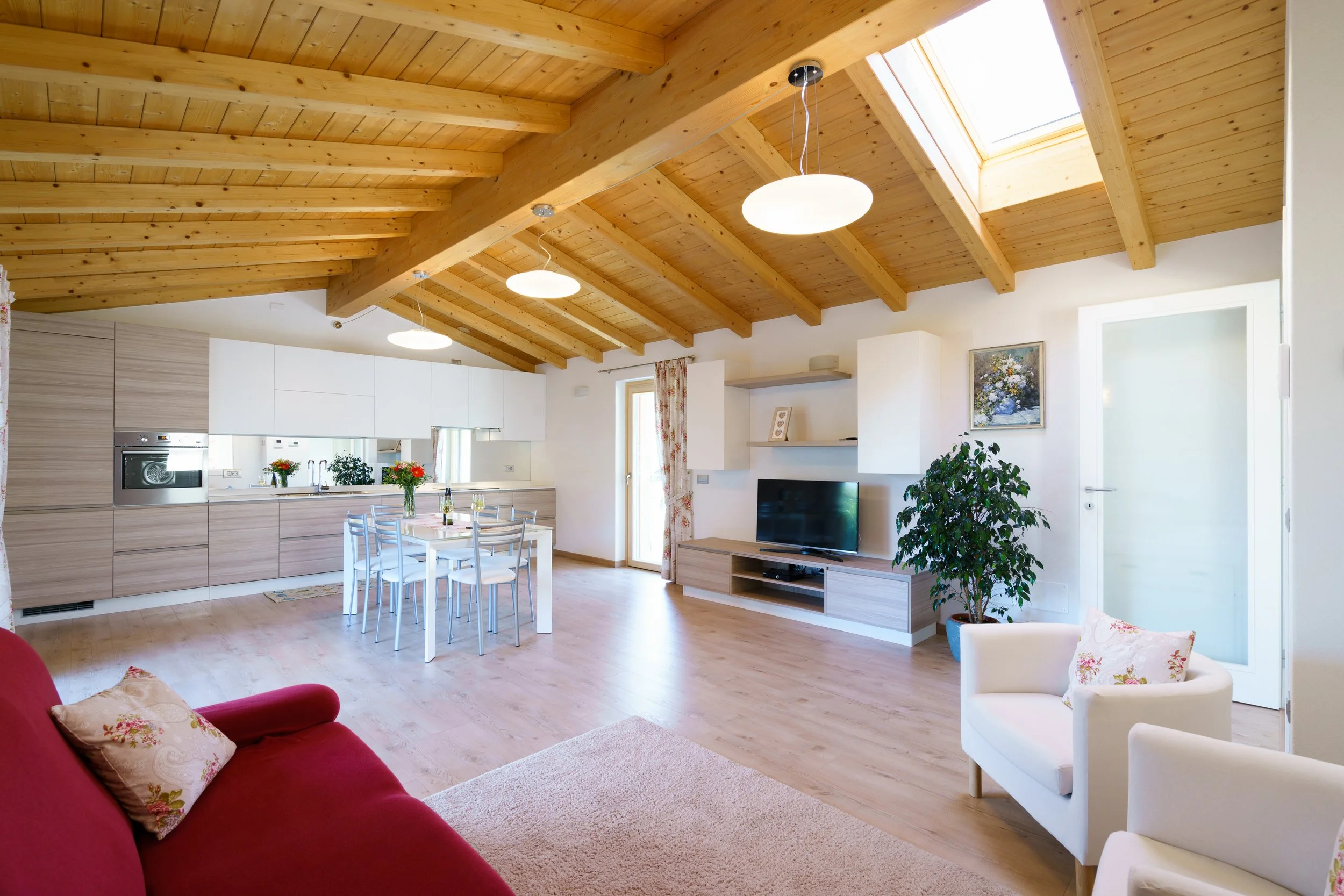 Interior of Villa Sweet Home, furnished in a light modern style